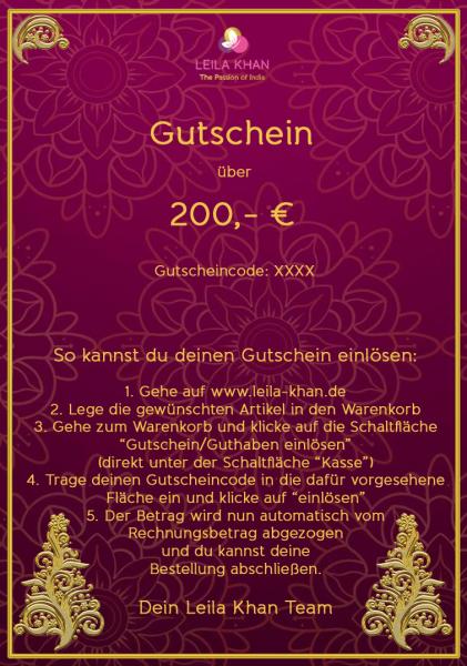 Gutschein über 200 €